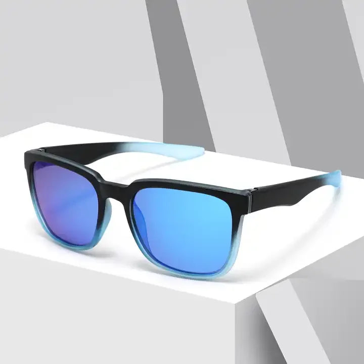 DOISYER Classic Gradient Square Plastic Frame TAC Polarized Sunglasses UV400 Lens Fashionable Pilot for Men Sports Sun Glasses