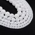 Wholesale Natural Stone 6 8 10mm White Cracked Crystal Round Loose Stone Beads for Jewelry Diy Making