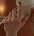 Aimgal 18K Gold Plated Fresh Water Rice Pearl Ring Natural Bean Women Fine Jewelry Stackable Elastic Ring-Wholesale