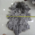 Sample Support Natural Curly Wool Classic Snow Tip Color Mongolian Lamb Skin Rugs Real Lamb Fur Tibetan Lamb Skin Rug for Home