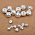 Highlight Single Hole Steamed Bread Pearl Beads Semi-round Pearl Plastic Beads