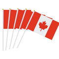 Customizable Small Hand Flag Canadian  Polyester Custom Waving Flags Outdoor Portable Mini Hand Flag
