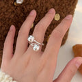 Punk Style 925 Sterling Silver Irregular Multi-layer Chunky Ball Shape Rings Gifts Jewelry