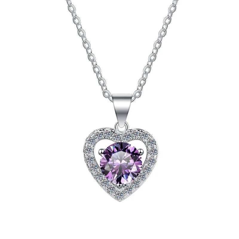 Moissanite Diamond Necklace Gift for Women 925 Sterling Silver 18+2 Inches Necklace with GRA Certificate of Authenticity