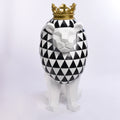 Hotel Decoration Items Modern Big Lion Statue Fiberglass Luxury Animal Sculpture