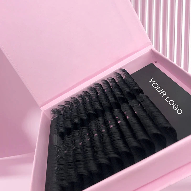 Dark Fluffy Korean Soft Silk Lash Trays Cashmere Eyelash Extensions 0.03 Volume Wholesale Lashes Extensions