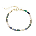 Go2boho Handmade Jewelry Etsy Unisex Bracelet 18K Gold Plated Chain Natural Gemstone Beaded Bracelets for Her Gifts Friendship