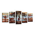 5 Pieces Abstract African Woman Painting for Home Decoration Pieces