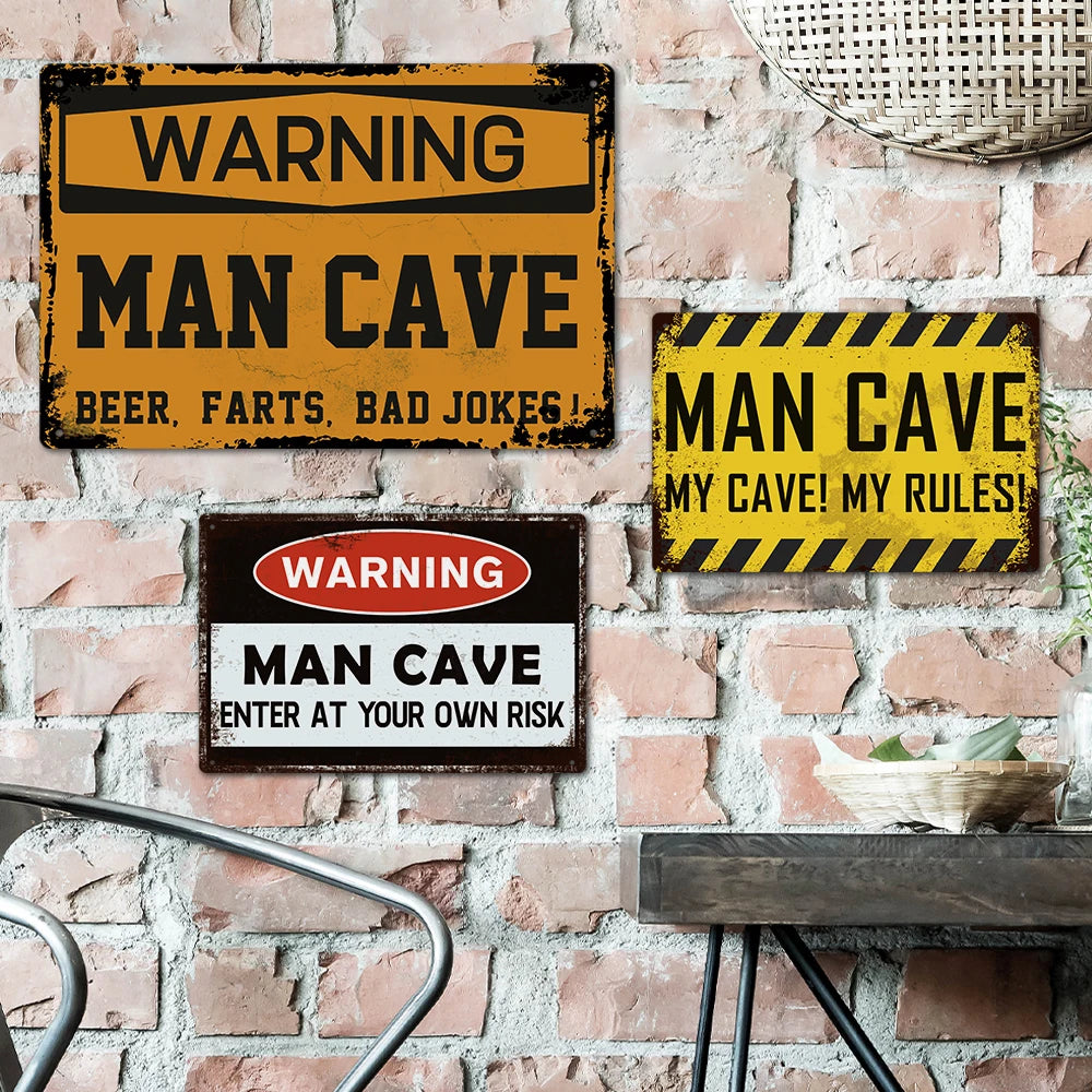 Putuo Decor Man Cave Custom Metal Sign Tin Sign Vintage Man Cave Home Wall Decoration
