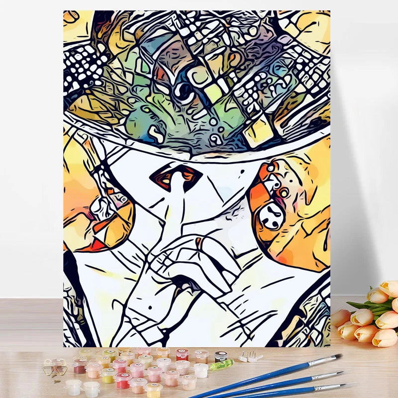 Wholesale Abstract DIY Oil Paint by Numbers Custom Painting Landscape Adult Picture by Numbers Hand Painted Wall Home Decor