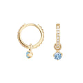 CANNER S925 Sterling Silver Ins Simple Versatile Multi-Color Optional Zircon Pendant Pearl Pendant Earrings