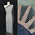 5yard/roll 3D Mesh Rhinestones Factory Ready Stock Stretchable Elastic Clothing Decoration Hotfix Rhinestones for Garments