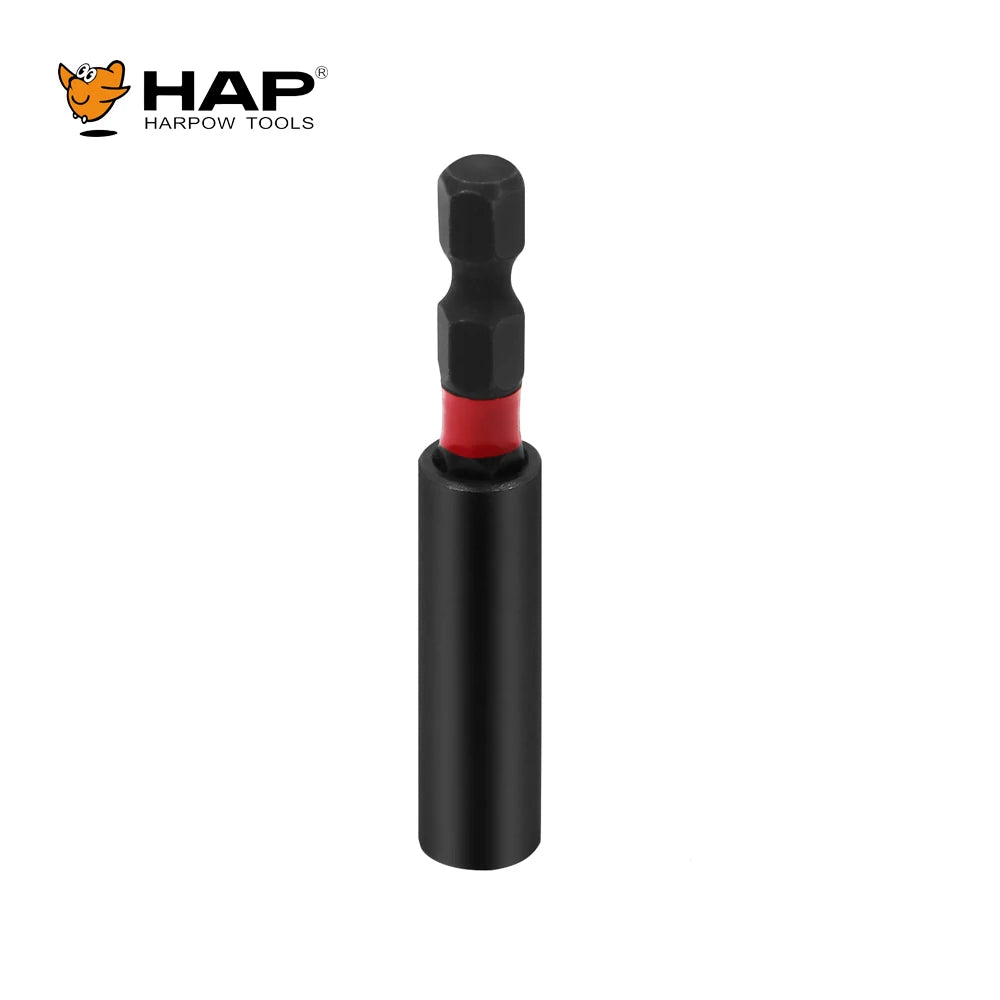 1-PACK Top Quality 1/4" Hex Shank Stainless Steel S2 60mm Magnetic Drill Extension Bit Holder With Red Color Ring Ready to Ship