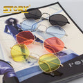 STORY STY-J3405E New Fashion Sun Glasses Wholesale Yellow Lens Red Colorful Metal Sunglasses for Women