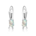 W0334 Abiding 925 Sterling Silver Gemstone Earrings Fashion Natural Ethiopia Opal Earrings for Women Fine Jewelry 2025