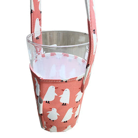 Portable Drink Delivery Carrier Bag Single Coffee Drink Tote Bag Stock Canvas Reusable Cup Carrier