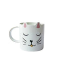 Ceramic Cat Coffee Tea Mug Cute Animal Design Customised Eco-Friendly 450ml White Mug Drinkware Gift for Cat Lovers