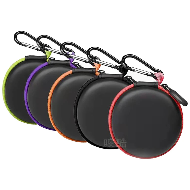 Custom Small MOQ RTS Round Eva Ear Bud Mini Zipper Pouch Earphones Case