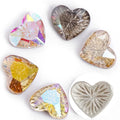 Heart-shaped Relief Three-dimensional Nail Art Crystal Glass Nail Rhinestones for Nail Art