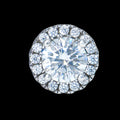 Round Brilliant Earrings Iced Out 5.0mm GRA Moissanite Stud Earrings 925 Silver Fine Jewelry for Women Wedding