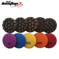 76mm Hybrid Copper Bond Abrasive Pad 10mm Thickness Customizable OEM Support Grit 30-400 Hook Loop Backing for Concrete Terrazzo
