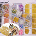 Metal Rivet Stainless Steel Nail Art Decorations Pearl DIY Crystals Nail Rhinestones Jewelry Manicures Caviar Beads Nail Art