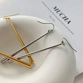 Stainless Steel Waterdrop Long Bar Tassel Earrings Geometric Stick Drop Earrings for Women Plain Korean Minimalist Jewelry 2022