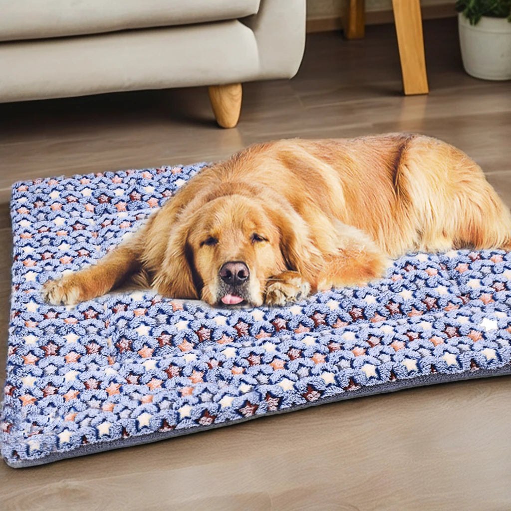 Soft Fluffy Winter Pet Blanket Warm Thicken Fleece Dog Sleeping Bed Portable Foldable Mat Cute Animal Print Cats Cooling Feature