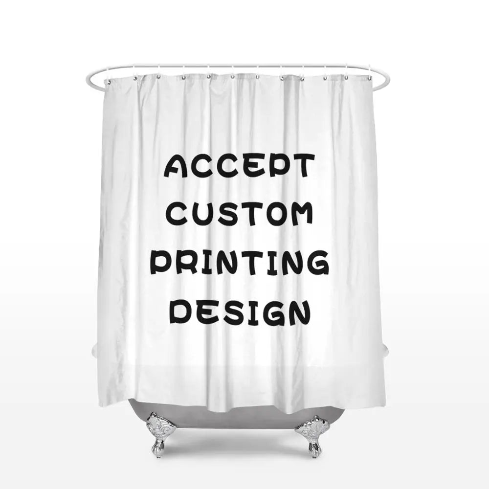 Wholesale Custom Printed Bathroom Sets Personalized Polyester Shower Curtain Waterproof with Rugs