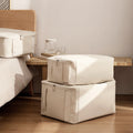 High Quality Foldable Cotton Linen Fabric Clothes Quilt Comforter Underwear Wardrobe Storage Box Organizer Multi-Size Bag