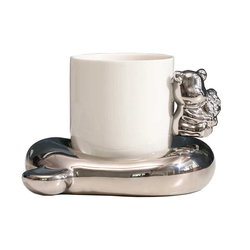 300ml Bear Design Ceramic Coffee Mugs Coffee Water Cup Tea Mug Gift Set