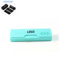 Wholesale Retro Style PU Leather Magnetic Sunglasses Case Portable Rectangle Shape Myopia Glasses Case Logo Pressure Resistant
