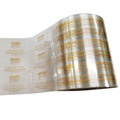 Custom clear Gold Waterproof Label Sticker Metallic Aluminum Adhesive Cosmetic Bottle Packaging Sticker Label