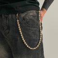 Hip Hop Street Wrap Chain Imitated Pearl Beads Pants Chain Key Chain Trendy Daily Wearing Other Fashion Jewelry Accessories Gift