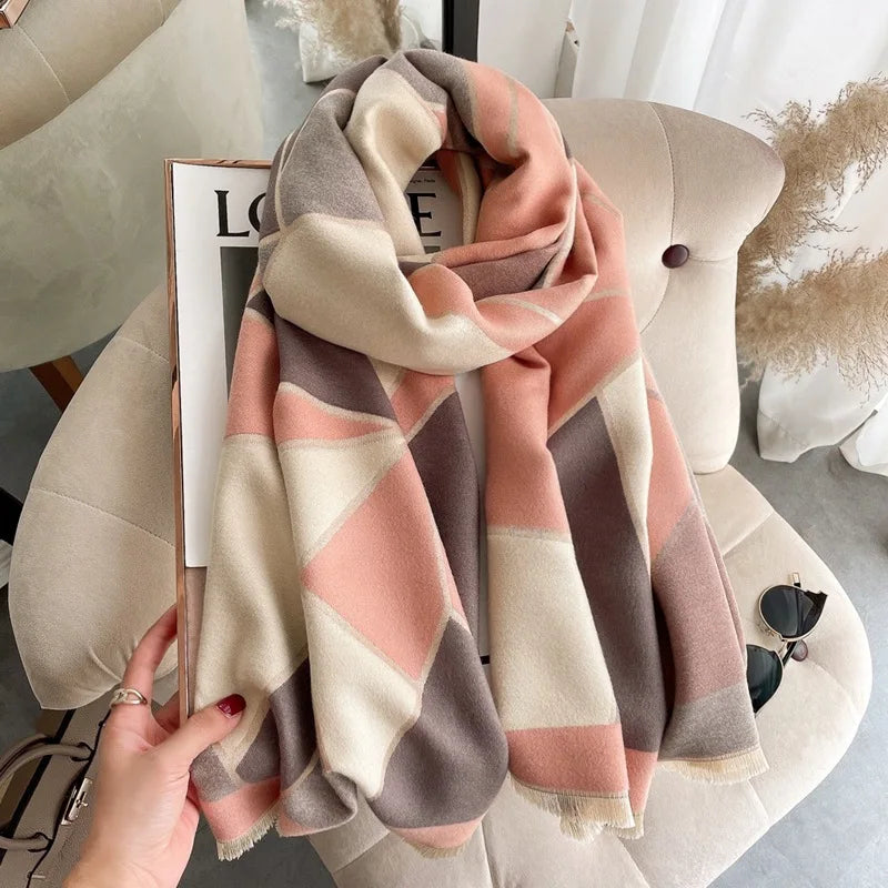 Hot-Sale Celebrity-style Women's Shawl  Cape Versatile and Elegant Warm Neck-protecting Can Be Used As a Scarf-multi-purpose