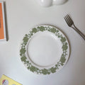 Solhui 2021 Special Design Round Shape Custom Ceramic Plate Colorful Chinese Earthenware Plates Flower Leaves Salad Plates
