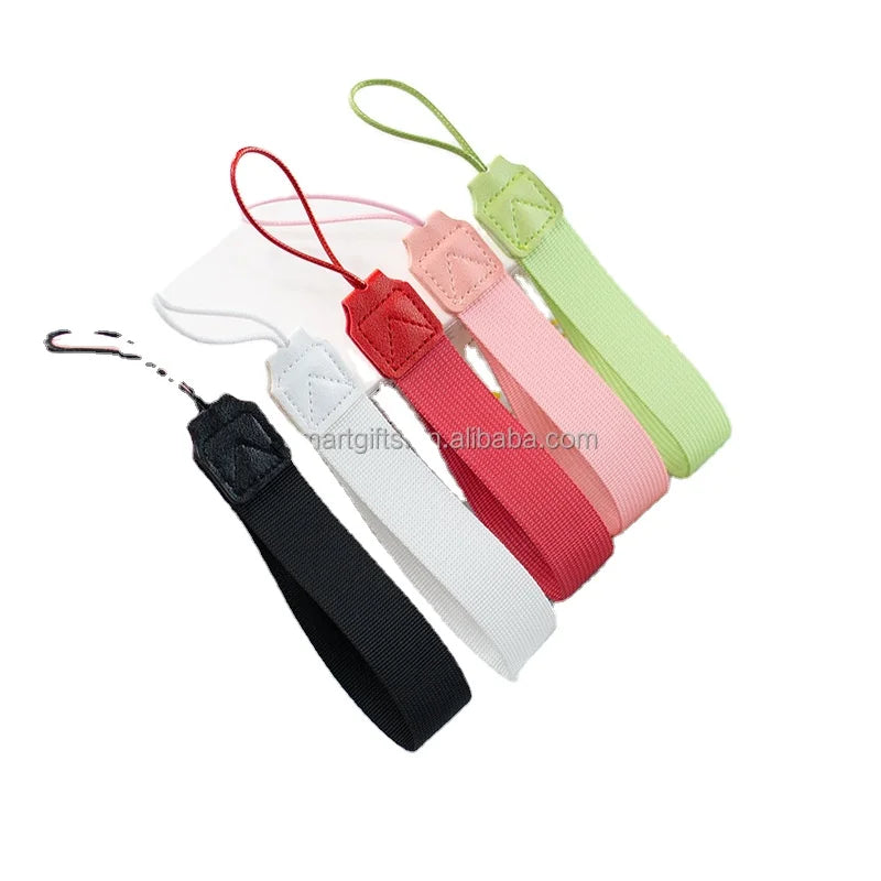 Wholesale Nylon Cow Leather Coffee Cup Lanyard Customized Portable Water Cup Hand Strap Holder
