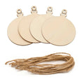 Predrilled Natural Unfinished Round Wood Circles Pieces Slices Signs Blank Carving Disc Craft Wooden Plaques Diy Hanging Deco