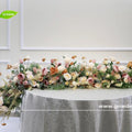GNW Artificial Flower Table Centerpieces Table Runner Design Foliage With Rose for Wedding Decoration
