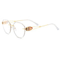 YTS BL19126T Luxury Fancy Classic Myopia Frameless Glasses 2020 Diamonds Women Custom Titanium Frame Glasses