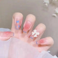 Hot Sale Bow Bowknot Press on Nails En Gros Simple Press on Nails With Glue