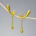 Lotus Fun Pure 925 Sterling Silver 18K Gold Twisted Stud Earrings 2025 Trend New Fine Jewelry for Women