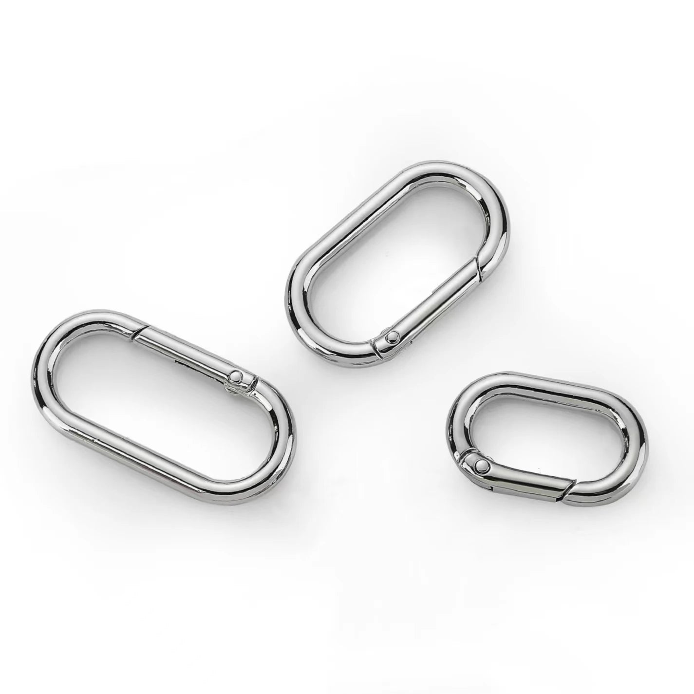 Luxurious & Classic Metal Carabiner Spring Snap Hook Strong Oval Ring Buckle for Bags & Purses