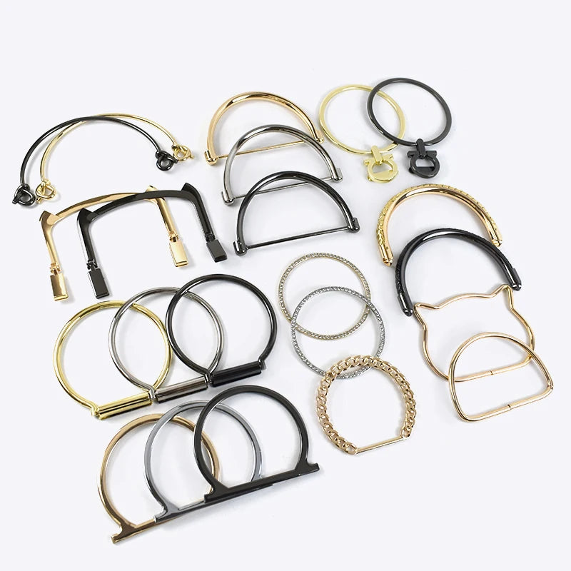 Meetee KY2131 BF374 BD371 Etc Exquisite Simple Handmade Wallet Frame Handbag Sewing Accessories Alloy Bag Handle