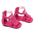 18-Inch Elegant DIY Girl Doll Accessory High Sandals Black Plush Dress-Up Toy Eco-friendly Material Fashion Series Ages 2-14