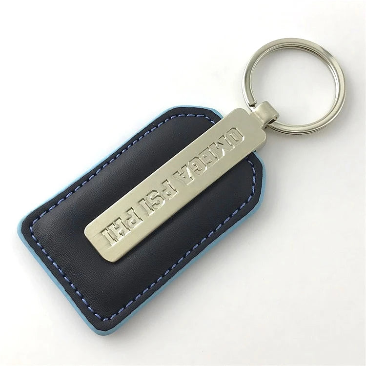 Metal Branded Leather Key Chain Maker Promotional Custom Luxury Pu Leather Advertising Keychain With Logo