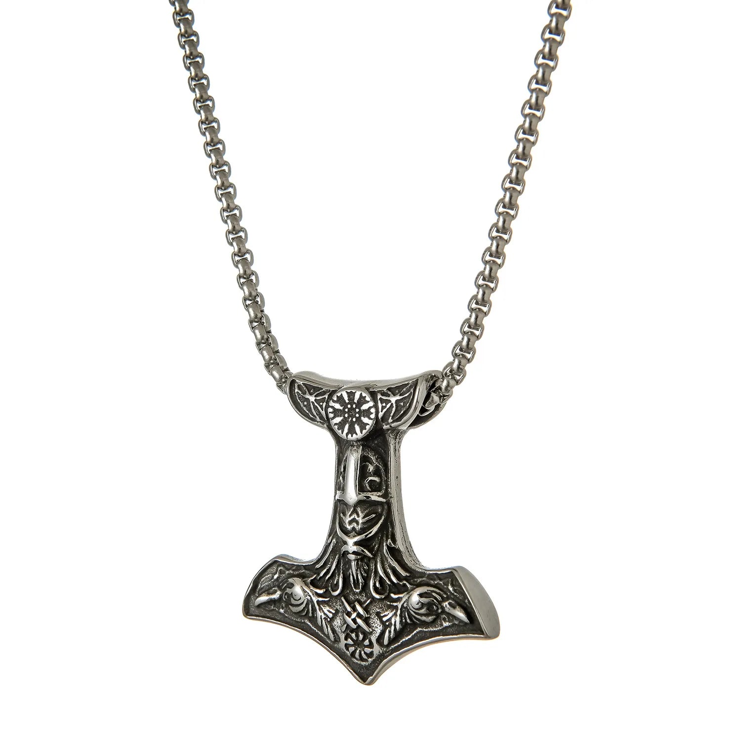 Personalized Pendant Jewelry Nordic Viking Men's Necklace Mount Crow Pendant Necklace