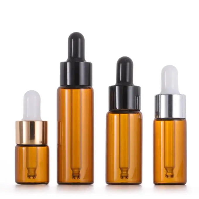 In Stock 5ml 10ml 15ml 20ml Amber Glass Dropper Essential Oil Dropper Bottle Sample Bottle