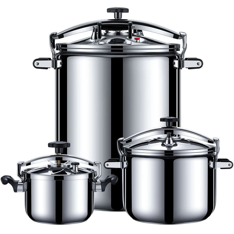 Extra Large 4L/5L/7L Commercial Pressure Cooker Thickened Steel Pot for Household Use on Universal Gas Stove Induction Cooker