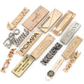 Factory Custom Garment Metal Brand logo Metal Clothing Labels Decorative Bag Metal Name Tag Label